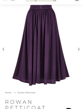 Holy Clothing Women's Mystic Purple Maxi Skirt with Elastic Waist